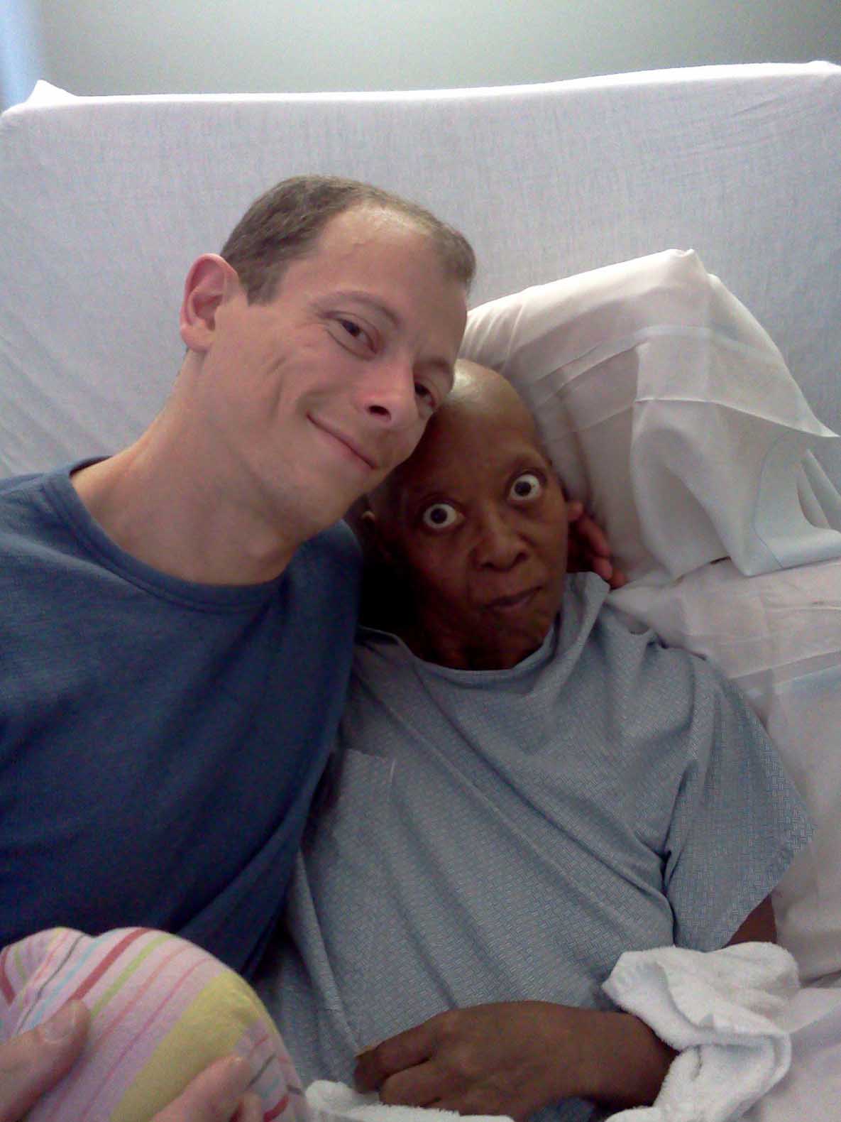Rob and Arlinda in hospital