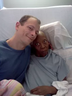 Rob and Arlinda in hospital